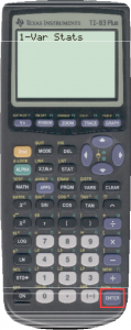 TI 83 calculator enter button